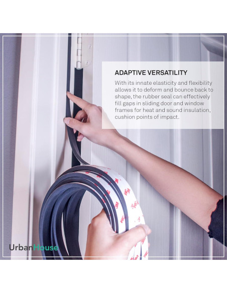 Cinta de Sellado de Goma Neopreno Urbanhouse 7.32m Negra Cinta de Sellado de Goma Neopreno Urbanhouse 7.32m Negra