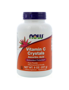 Cristales de Vitamina C Now Foods 227 g - Antioxidante Puro