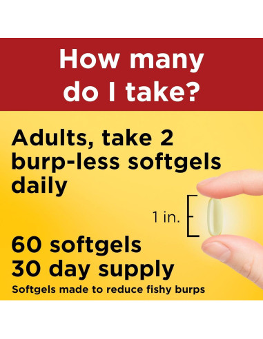 Suplemento Omega 3 Nature Made 1400 mg Sin Eructos 60 Gelatinas