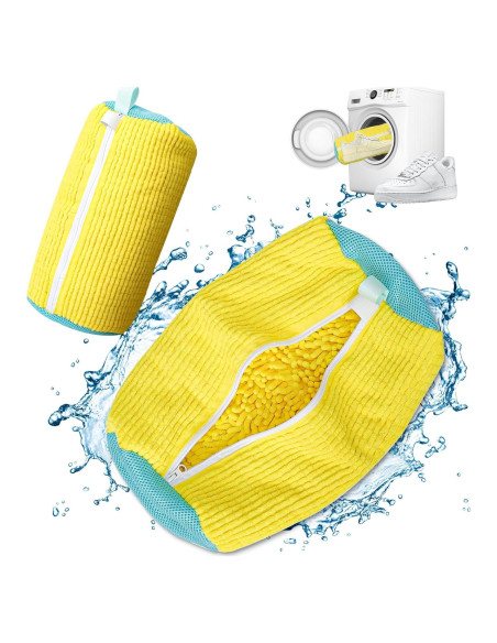 Bolsa de Lavado de Zapatos Toffos Chenilla Amarillo 2pcs