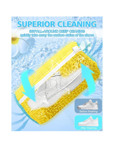 Bolsa de Lavado de Zapatos Toffos Chenilla Amarillo 2pcs