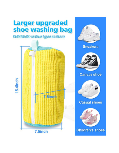 Bolsa de Lavado de Zapatos Toffos Chenilla Amarillo 2pcs