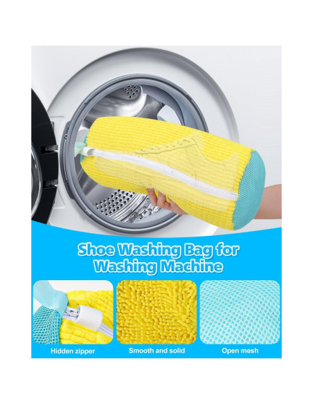 Bolsa de Lavado de Zapatos Toffos Chenilla Amarillo 2pcs