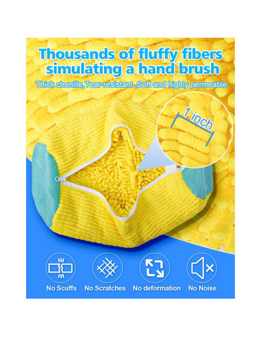 Bolsa de Lavado de Zapatos Toffos Chenilla Amarillo 2pcs