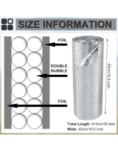Aislante Reflectante de Aluminio Amylove 42 cm x 9.15 m 2