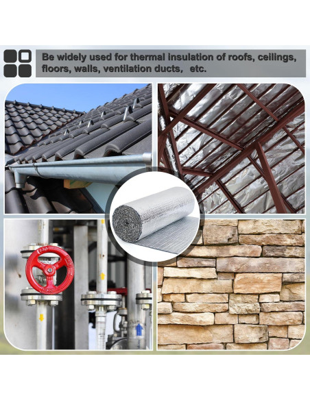 Aislante Reflectante de Aluminio Amylove 42 cm x 9.15 m