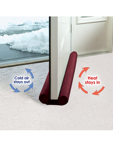 Bloqueador de Corrientes Twin Draft Guard Borgoña - Juego de 2