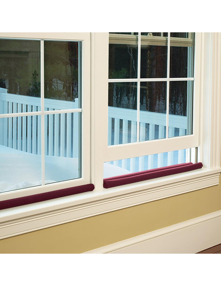 Bloqueador de Corrientes Twin Draft Guard Borgoña - Juego de 2