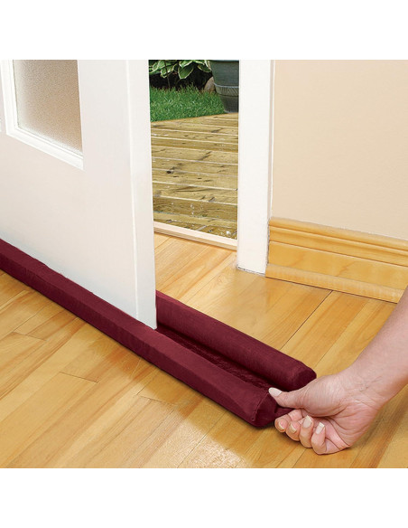 Bloqueador de Corrientes Twin Draft Guard Borgoña - Juego de 2