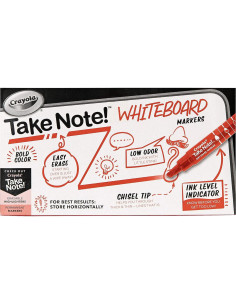 Marcadores Borrables Crayola Take Note Rojos 12 Unidades 2