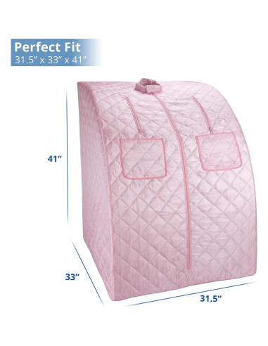 Sauna de Vapor Portátil Durasage DSS-XL01 800W Rosa