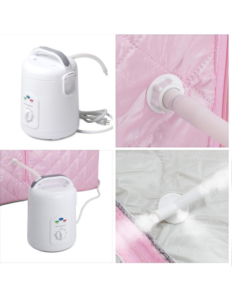 Sauna de Vapor Portátil Durasage DSS-XL01 800W Rosa
