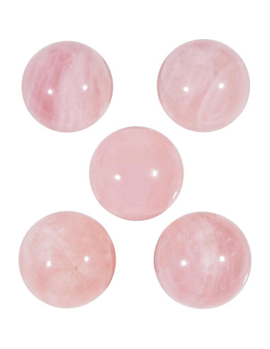 Bola de Cristal de Cuarzo Rosa 40 mm Loveliome con Soporte