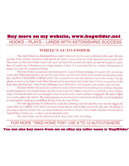 Carrete de Pesca Automático Yo Yo White's - Paquete de 6