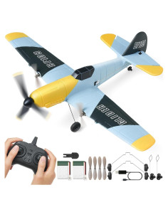 Avión RC VEVOR BF-109 2.4GHz 3 Canales con Estabilizador