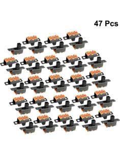 Interruptor Deslizante SPDT uxcell 47 Pcs 4mm PCB Retención 2