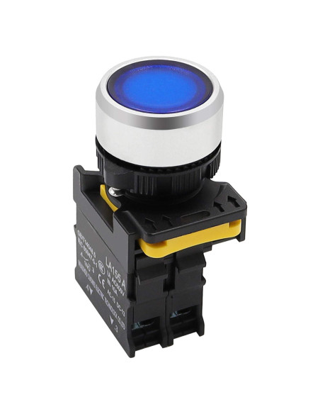 Interruptor de Botón LED Azul mxuteuk 22mm IP65 10A 600V