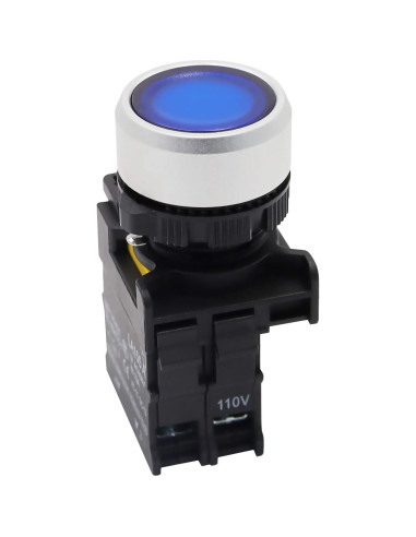 Interruptor de Botón LED Azul mxuteuk 22mm IP65 10A 600V