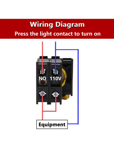 Interruptor de Botón LED Azul mxuteuk 22mm IP65 10A 600V