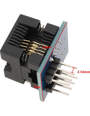 Adaptador de Programación SOP8 a DIP8 YINETTECH 2PCS 24x20mm