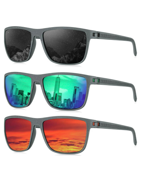 Gafas de Sol KALIYADI Polarizadas UV400 3 Paquete Clásicas