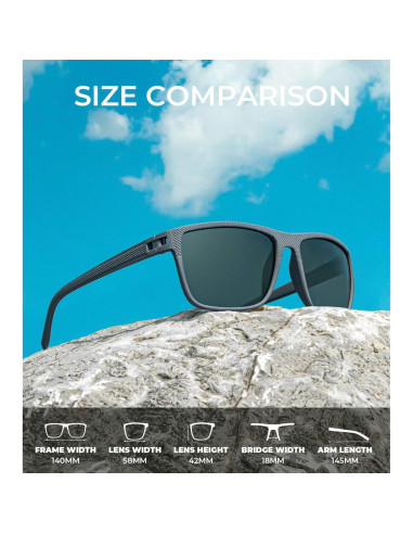 Gafas de Sol KALIYADI Polarizadas UV400 3 Paquete Clásicas