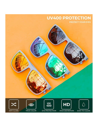 Gafas de Sol KALIYADI Polarizadas UV400 3 Paquete Clásicas