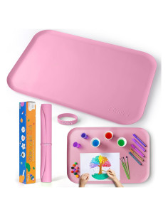 Alfombrilla de Silicona AtMini 61x40 cm Rosa para Manualidades
