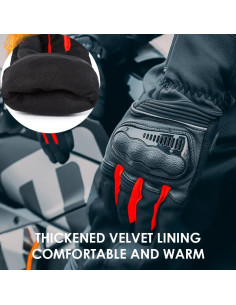 Guantes de Invierno OLizee Impermeables Ajustables para Motocicleta 2