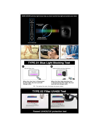 Gafas de Sol Lectoras MARE AZZURO 2.75 UV400 Mujeres