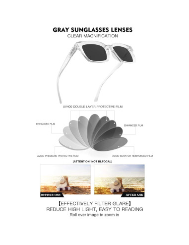 Gafas de Sol Lectoras MARE AZZURO 2.75 UV400 Mujeres