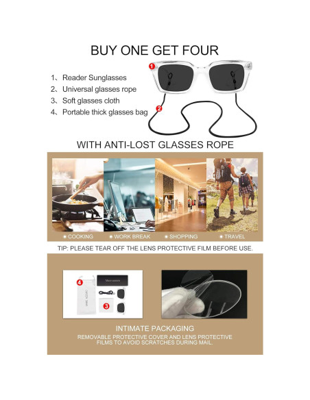 Gafas de Sol Lectoras MARE AZZURO 2.75 UV400 Mujeres