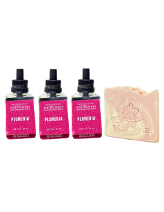 Recarga Fragancia Plumeria Bath & Body Works + Jabón Marbela