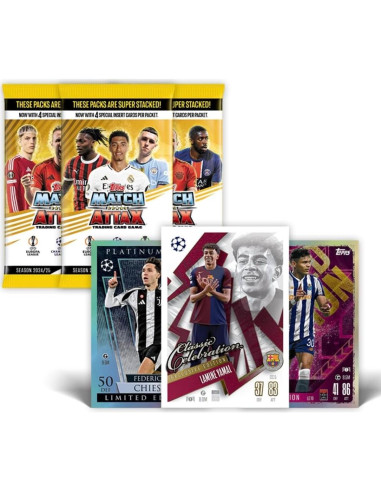 Match Attax Topps 2024-2025 Mega Multipack Ecológico con 48 Tarjetas