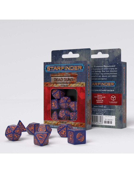 Set de Dados RPG Q-Workshop Starfinder Dead Suns 7 Piezas