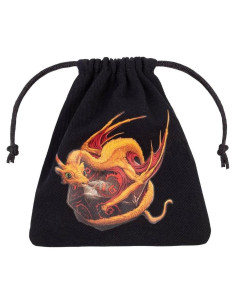 Bolsa de Dados Q-Workshop Dragón Negro 25 Dados Algodón