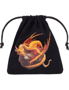 Bolsa de Dados Q-Workshop Dragón Negro 25 Dados Algodón 2