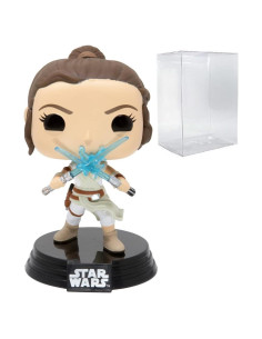 Figura Funko POP Rey con Sable Azul Star Wars 9.5 cm