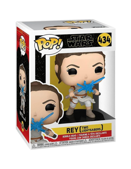 Figura Funko POP Rey con Sable Azul Star Wars 9.5 cm