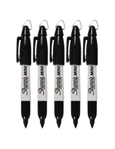 Marcadores Permanentes Mini Sharpie Punta Fina Tinta Negra 5 Unidades