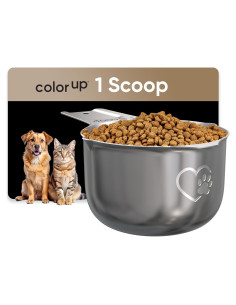 Cucharón para Comida de Mascotas Color Up 1 Acero Inoxidable
