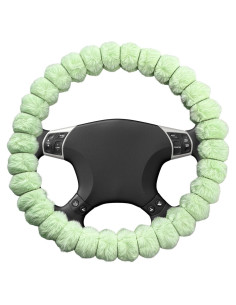 Cubierta de Volante Peluda SHMZK 37-38 cm Antideslizante Verde