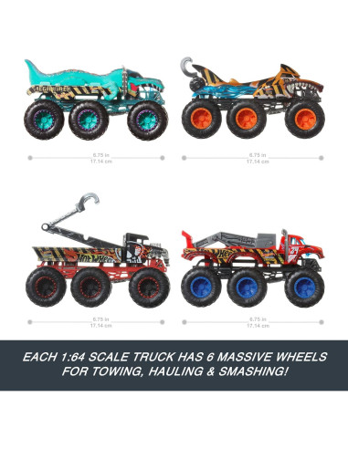 Camión Remolque Hot Wheels 1:64 con 6 Ruedas - Mattel