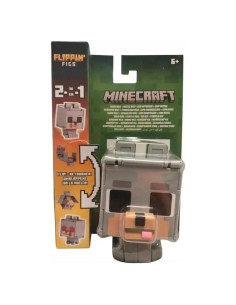 Figura de Acción Minecraft Flippin Figs Lobo y Lobo Domesticado 9.5 cm