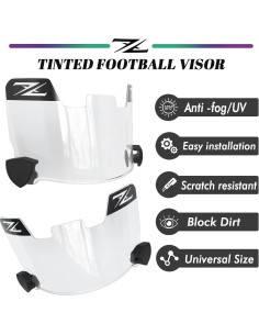 Visera de Fútbol ZIXIOYS Transparente Ajustable para Casco 2