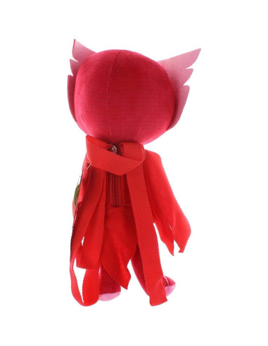Mochila de peluche PJ Masks Owlette 35.5 cm con bolsillo