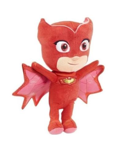 Mochila de peluche PJ Masks Owlette 35.5 cm con bolsillo
