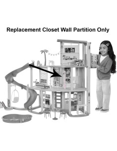 Pieza de Repuesto Muñeca Barbie HMX10 Pared Armario Blanca 2