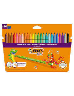 Rotuladores BIC Kids Kid Couleur 24 Colores Punta Fina