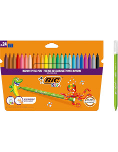 Rotuladores BIC Kids Kid Couleur 24 Colores Punta Fina 2